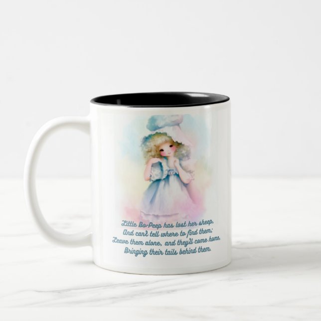 Little Bo-Peep cute Two-Tone Coffee Mug (Left)