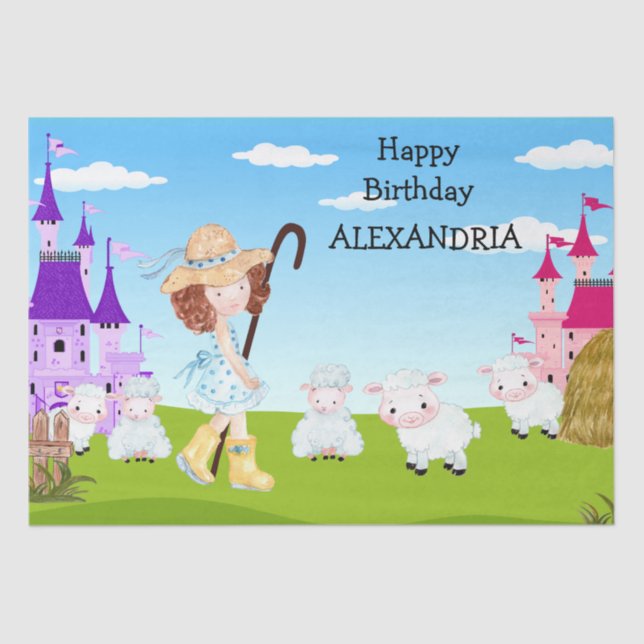 Little Bo Peep New Fun Kids Fab Amazing Tissue Paper (Front)