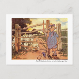 Little Bo-Peep Nursery Rhyme Postcard