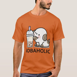 Little Bobaholic Puppy Loves Boba Tea T-Shirt