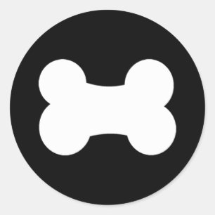Little Bone Black 1.5" Classic Round Sticker
