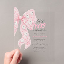 Little Boo Almost Due Bow Halloween Baby Shower