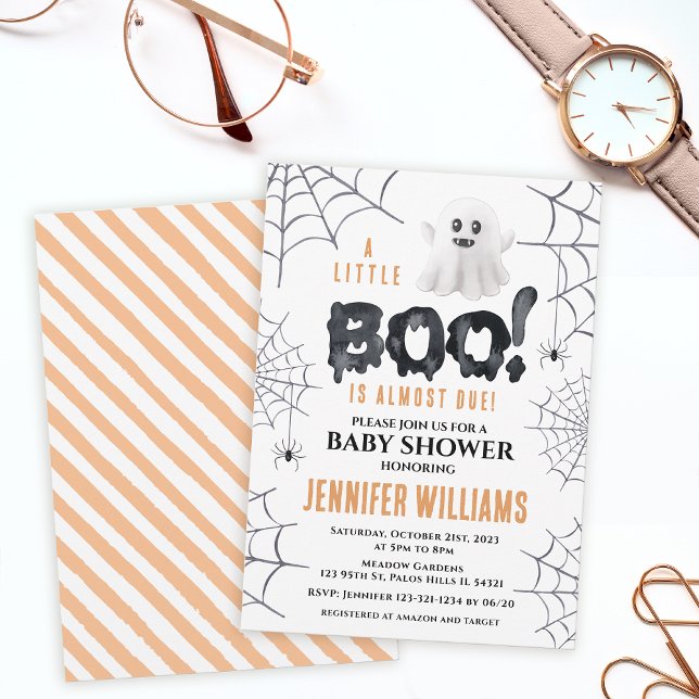 Little boo almost due ghost baby shower invitation (Creator Uploaded)