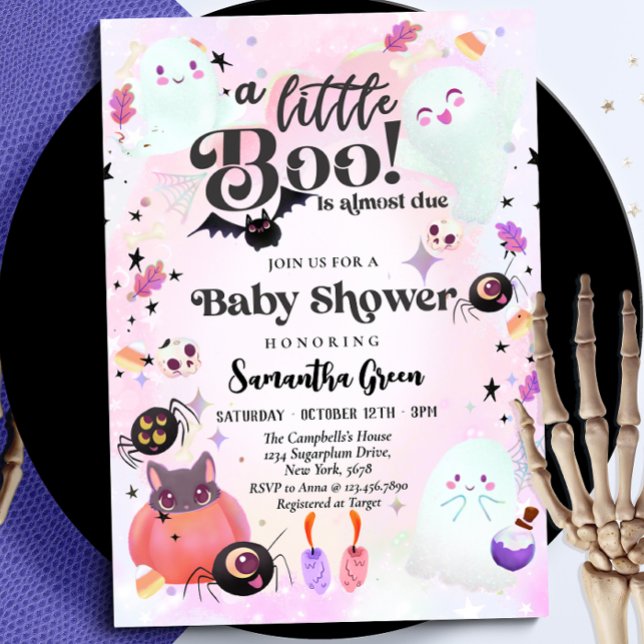 Little Boo Baby girl Baby shower Invitation (Creator Uploaded)