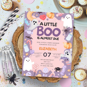 Little Boo baby shower Halloween Invitation