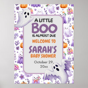 Little Boo baby shower Halloween Welcome Sign