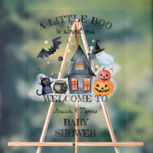 Little Boo Baby Shower Halloween Welcome Sign