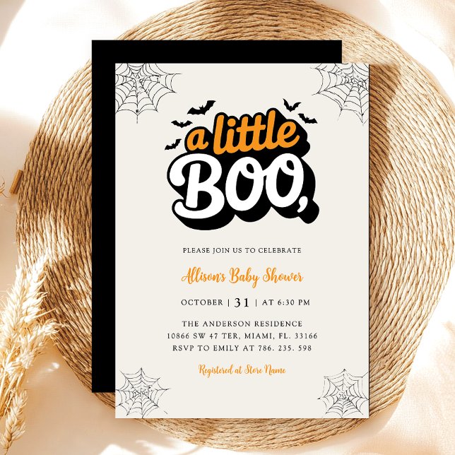 Little Boo Baby Shower Invitation (Creator Uploaded)