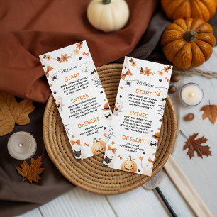 Little Boo Baby Shower Menu Card 4x9