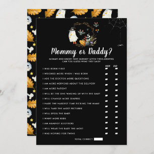 Little Boo Baby Shower   Mummy or Daddy Game Invitation