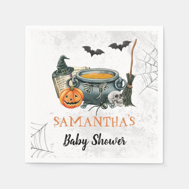 Little Boo Baby Shower Paper Napkin (Front)