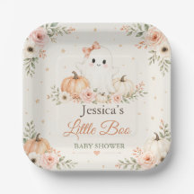 Little Boo Baby Shower Paper Plate
