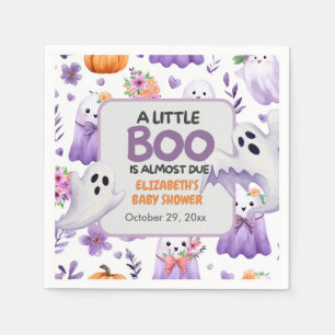 Little Boo baby shower Pumpkin Halloween  Napkin