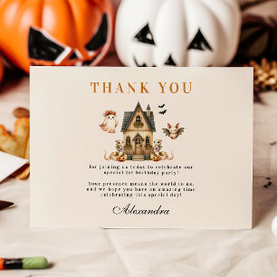 Little Boo Boho Birthday Bash Thank You Card