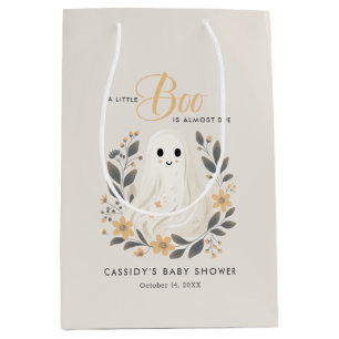 Little Boo Boho Ghost Halloween Baby Shower Medium Gift Bag