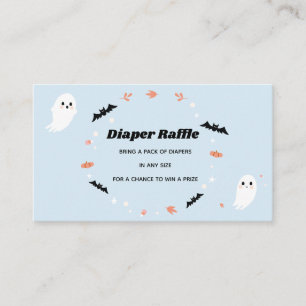 Little Boo Boy Baby Shower Diaper Raffle Ticket Enclosure Card