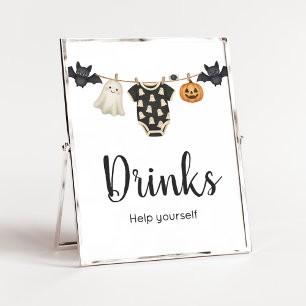 Little Boo Clothesline Baby Shower Drinks Sign
