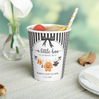 Little Boo Clothesline Baby Shower Paper Cups