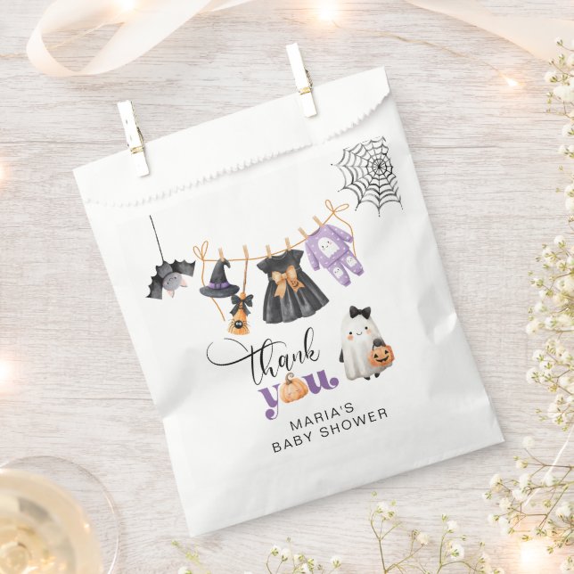 Little Boo Clothesline baby shower thank you Favour Bags (Clipped)