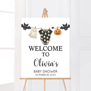 Little Boo Clothesline Baby Shower Welcome Sign