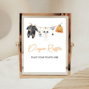 Little Boo Clothesline Diaper Raffle Sign