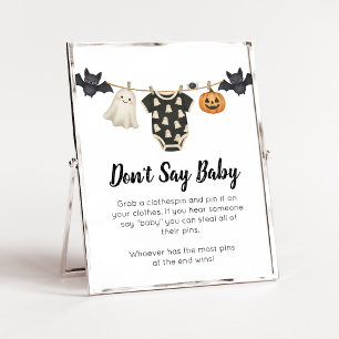 Little Boo Clothesline Don't Say Baby Sign