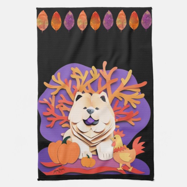 LITTLE BOO Cream Chow   Tea Towel (Creator Uploaded)