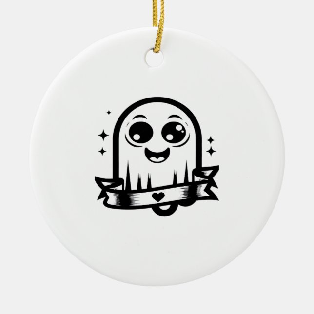 Little Boo Creative Style Ceramic Tree Decoration (Front)