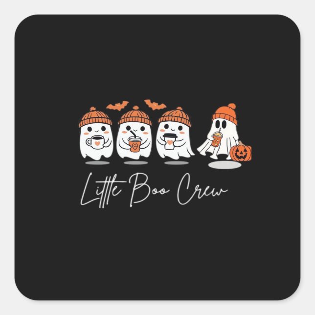 Little Boo Crew Minimal Clean Square Sticker (Front)