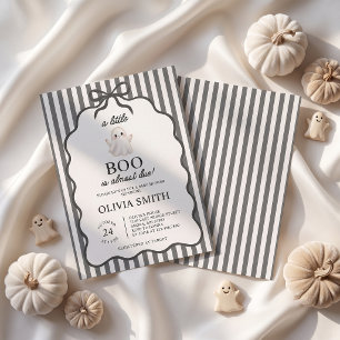 Little Boo Cute Ghost Baby Shower Invitation
