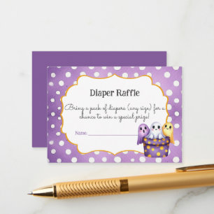 Little Boo Cute Ghost Halloween Diaper Raffle card