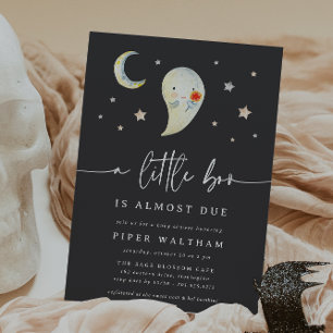 Little Boo Cute Halloween Baby Shower Invitation
