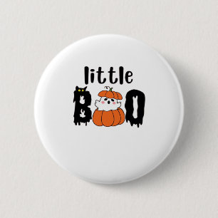 Little Boo Cute Halloween Pumpkin Cat Vintage Styl 6 Cm Round Badge
