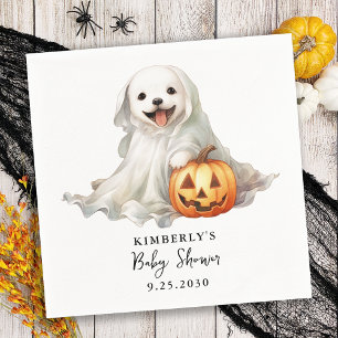 Little Boo Cute Halloween Simple Baby Shower Napkin