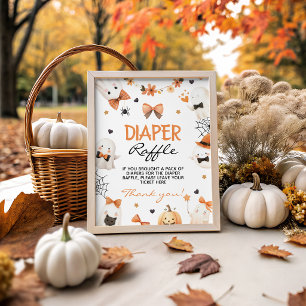 Little Boo Diaper Raffle Party Sign 8x10