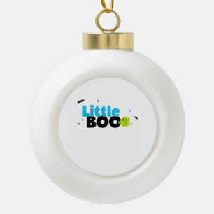 Little Boo Funny Retro Ceramic Ball Christmas Ornament