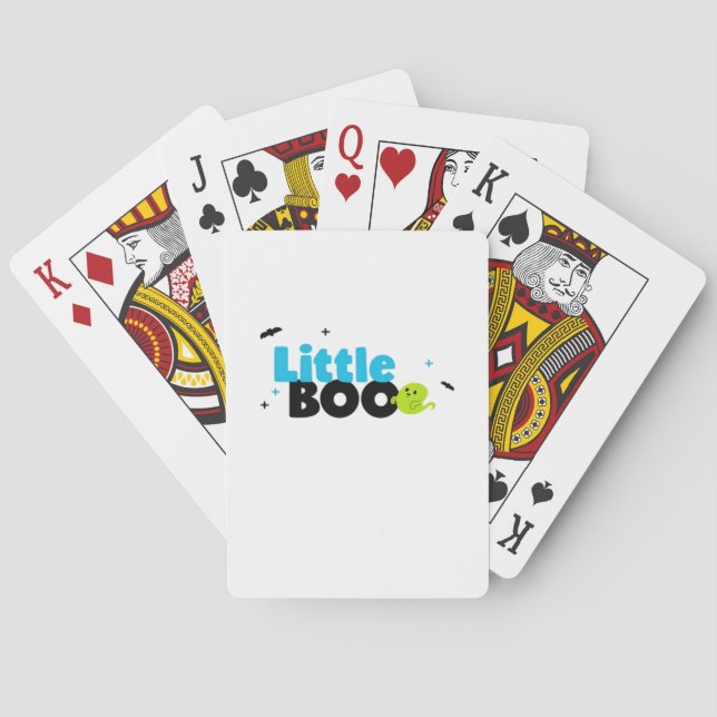 Little Boo Funny Retro Playing Cards (Back)