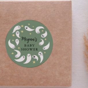 Little Boo Gender Neutral Baby Shower Favour Classic Round Sticker