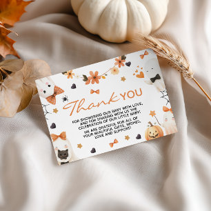 Little Boo Ghost Baby Shower Thank You Card