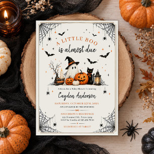 Little Boo Ghost Halloween Baby Shower Invitation