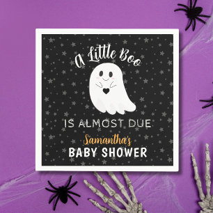 Little Boo Ghost Halloween Baby Shower Napkin