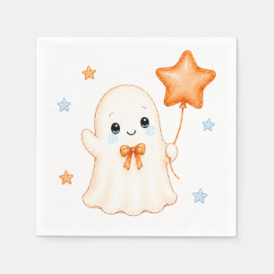 Little Boo Ghost Halloween Baby Shower Napkin