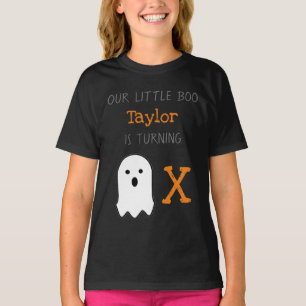 Little Boo Ghost Halloween Birthday T-Shirt