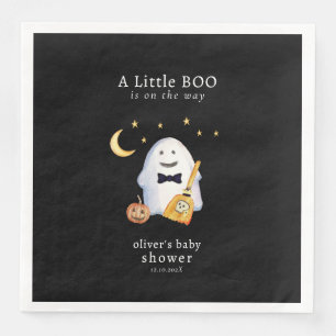 Little Boo Ghost Hollaween Baby Shower Napkin