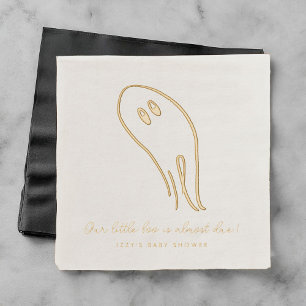 Little Boo Ghost Illustration Foil Napkins
