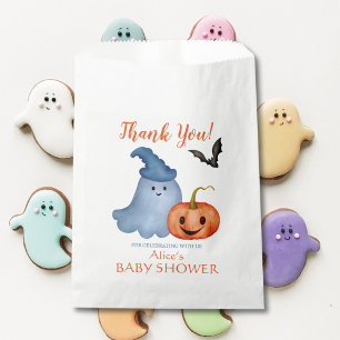Little Boo Ghost Pumpkin Halloween Baby Shower Favour Bags