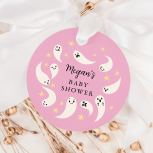 Little Boo Girl Baby Shower Favour Tags