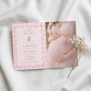 Little Boo Girl Ghost Baby Shower Invitation Photo