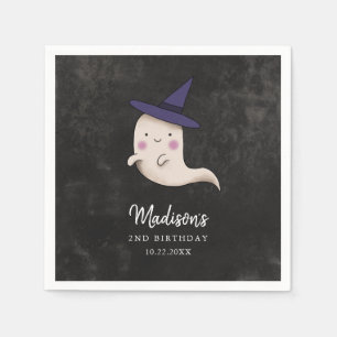 Little Boo Girls Halloween Birthday Party Napkin