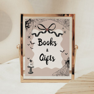 Little Boo Gothic Baby Shower Books and Gifts Sign